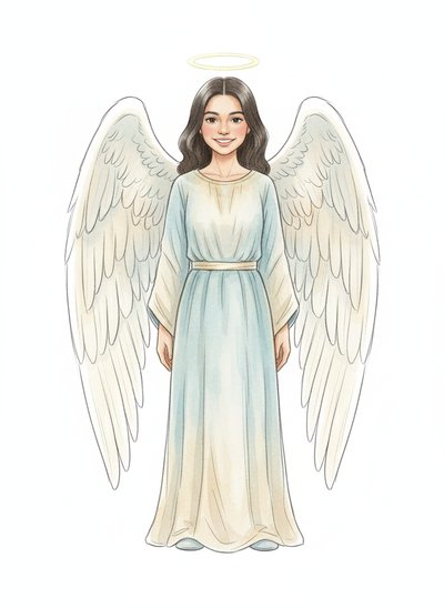 Gabriela's Angelic Dreams 🌟 - Gentle Pencil