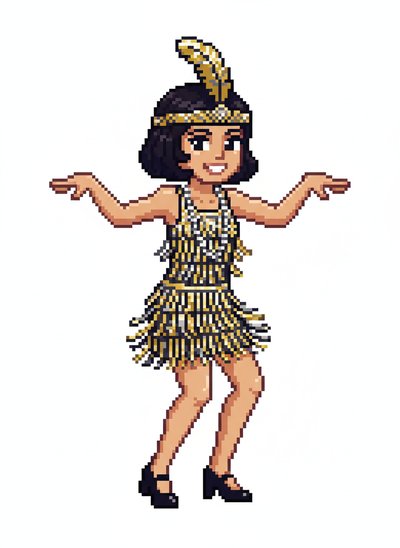 Gabriela's Flapper Fantasy 🌟 - Pixel Art