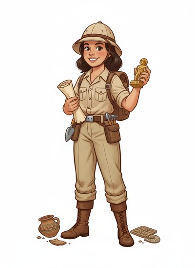 Gabriela's Archaeology Adventure 🌍 - Vintage Storybook