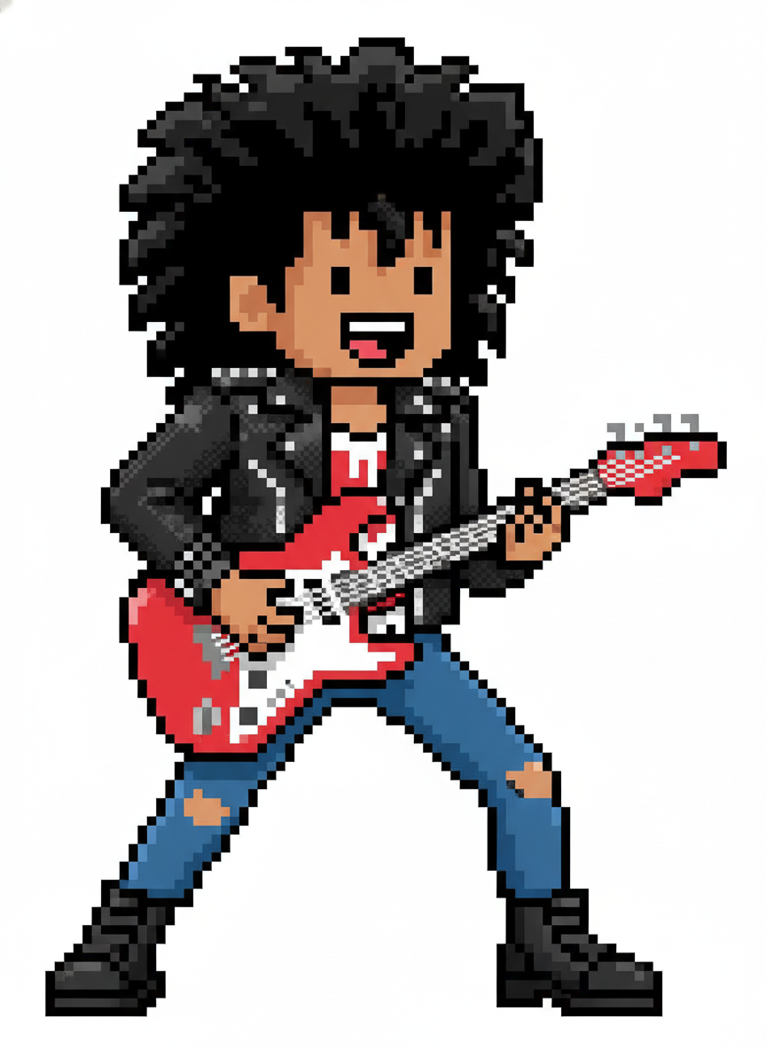 Gabriela the Rock Star - Pixel Art