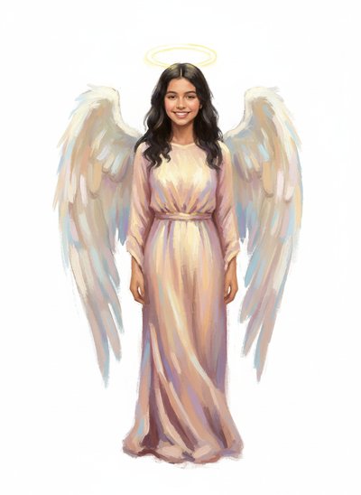 Gabriela's Angelic Dreams 🌟 - Impressionist Painting