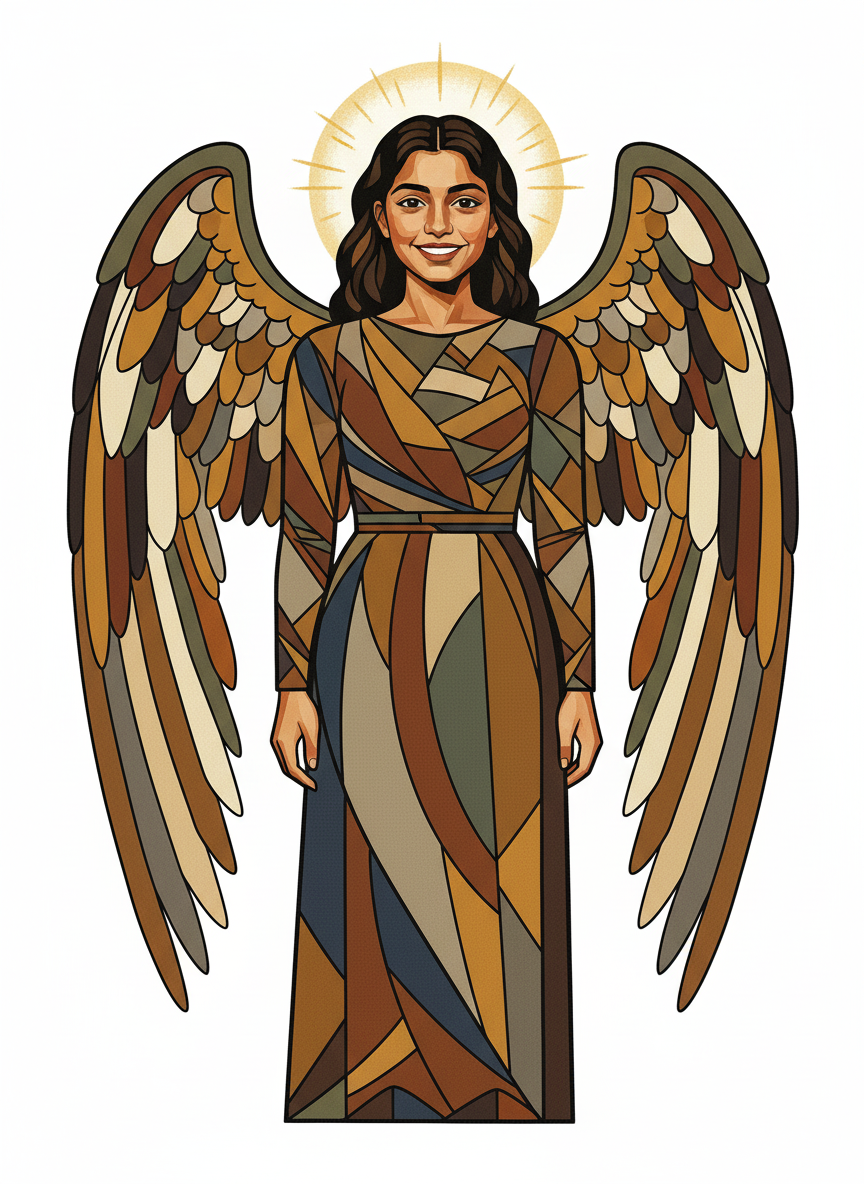 Gabriela the Celestial - Cubist Painting