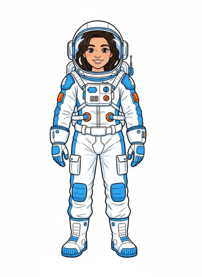 Gabriela's Galactic Adventure 🚀 - Classic Coloring Book
