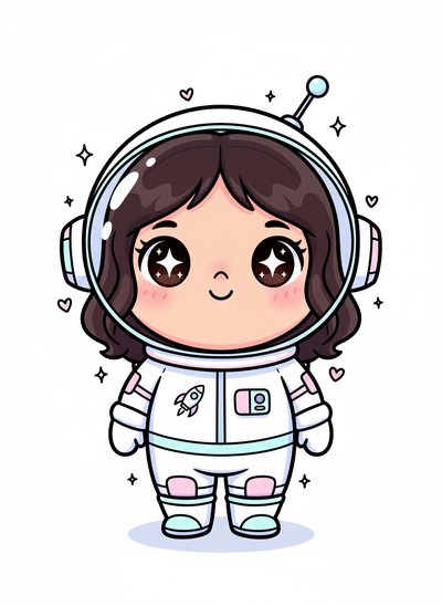 Gabriela's Galactic Adventure 🚀 - Kawaii Cute
