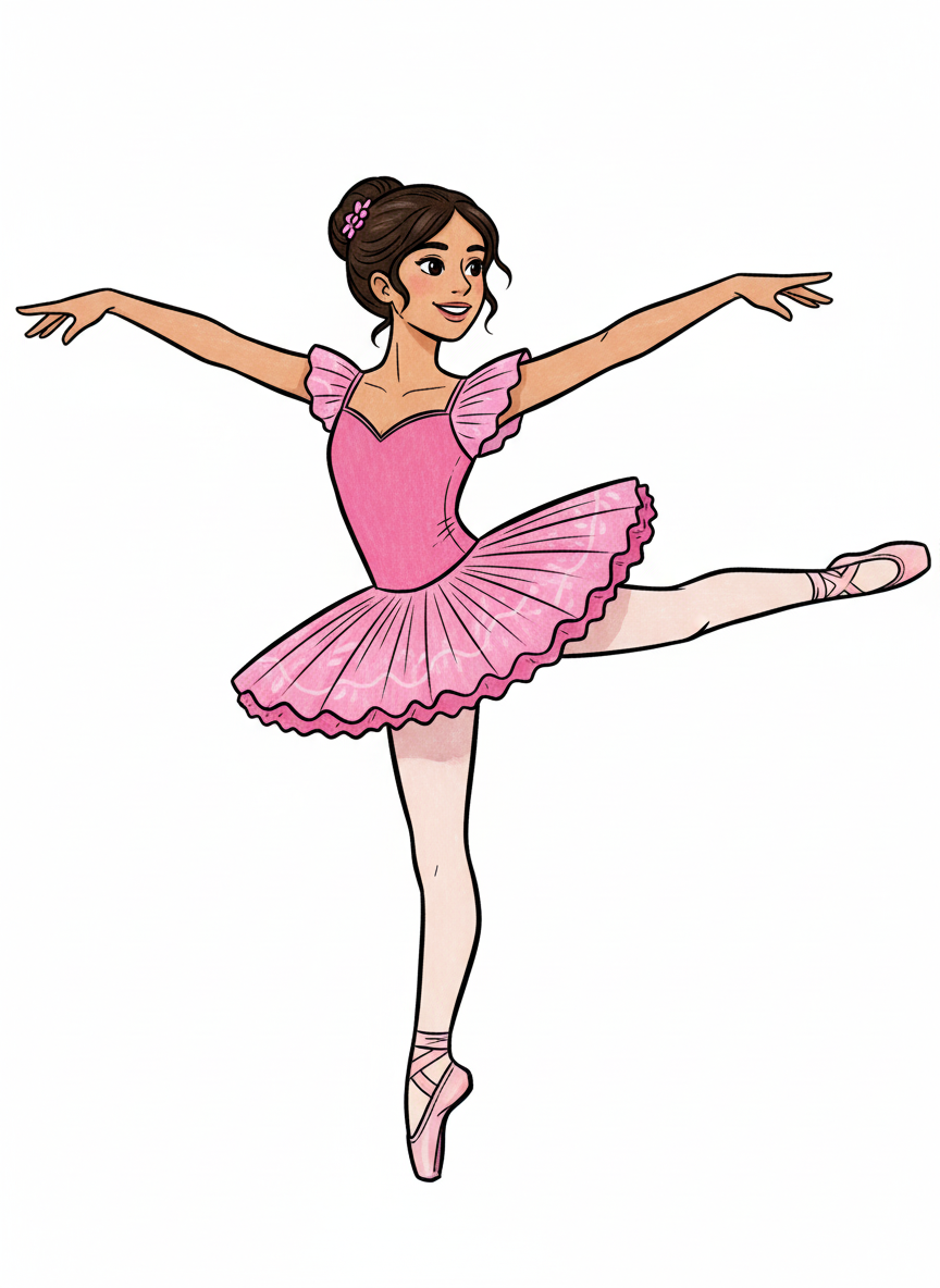 Balletina Gabriela - Classic Coloring Book