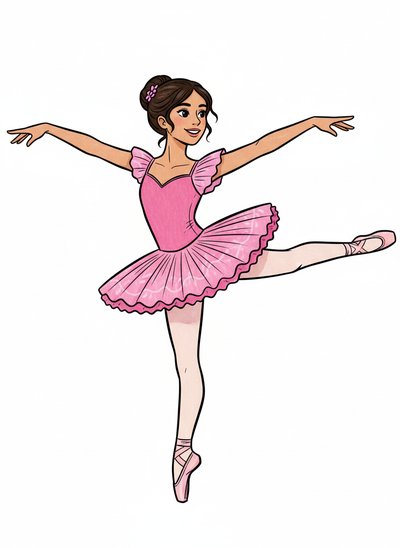 Gabriela's Ballet Dreams 💃 - Classic Coloring Book