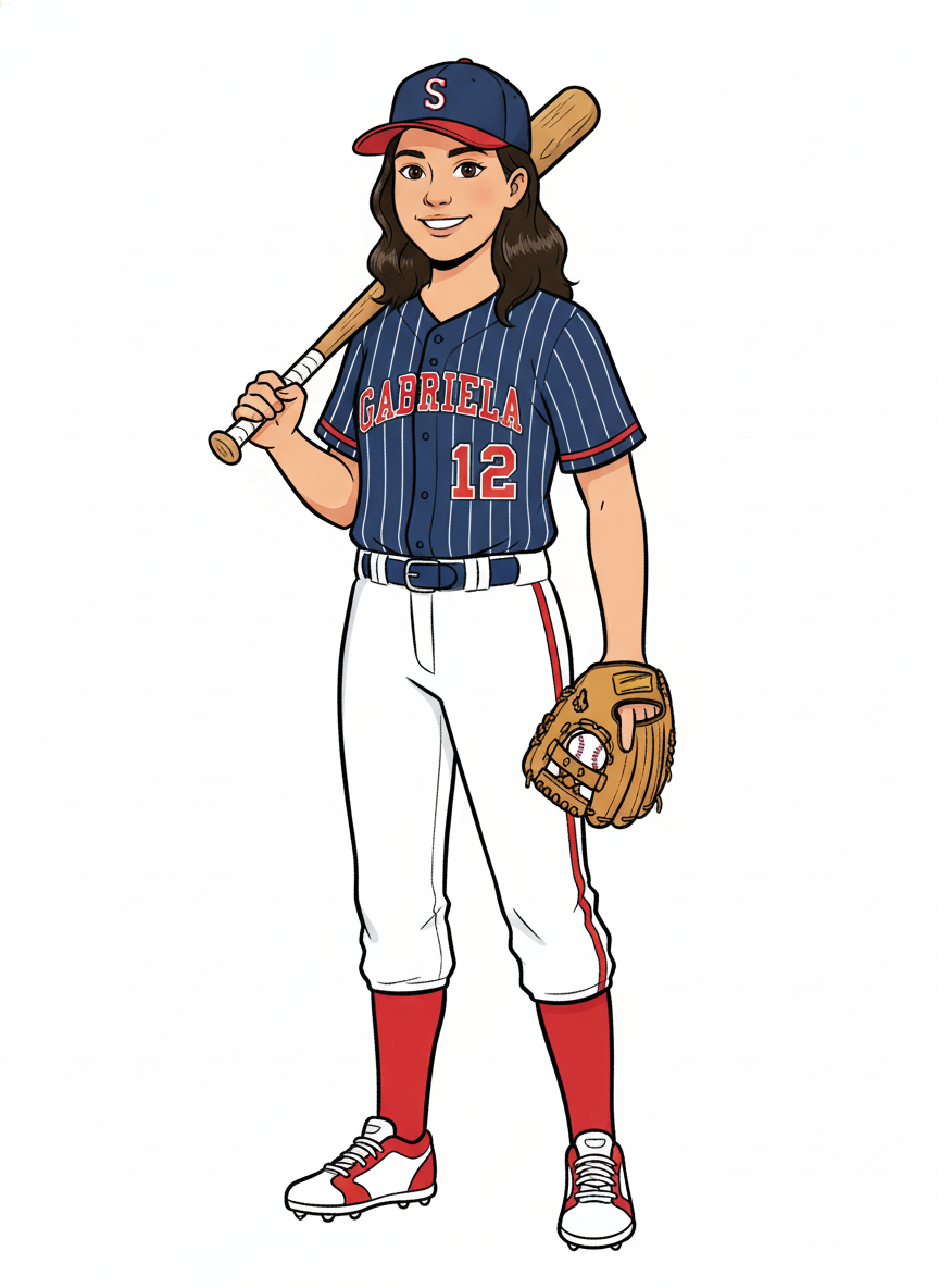 Gabriela the Slugger - Classic Coloring Book