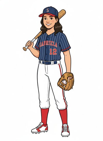 Gabriela's Baseball Magic ⚾️ - Classic Coloring Book