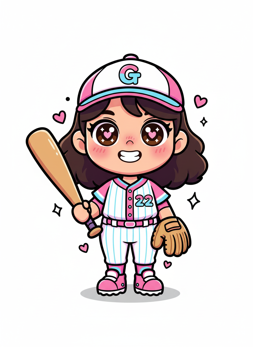 Gabriela the Slugger - Kawaii Cute