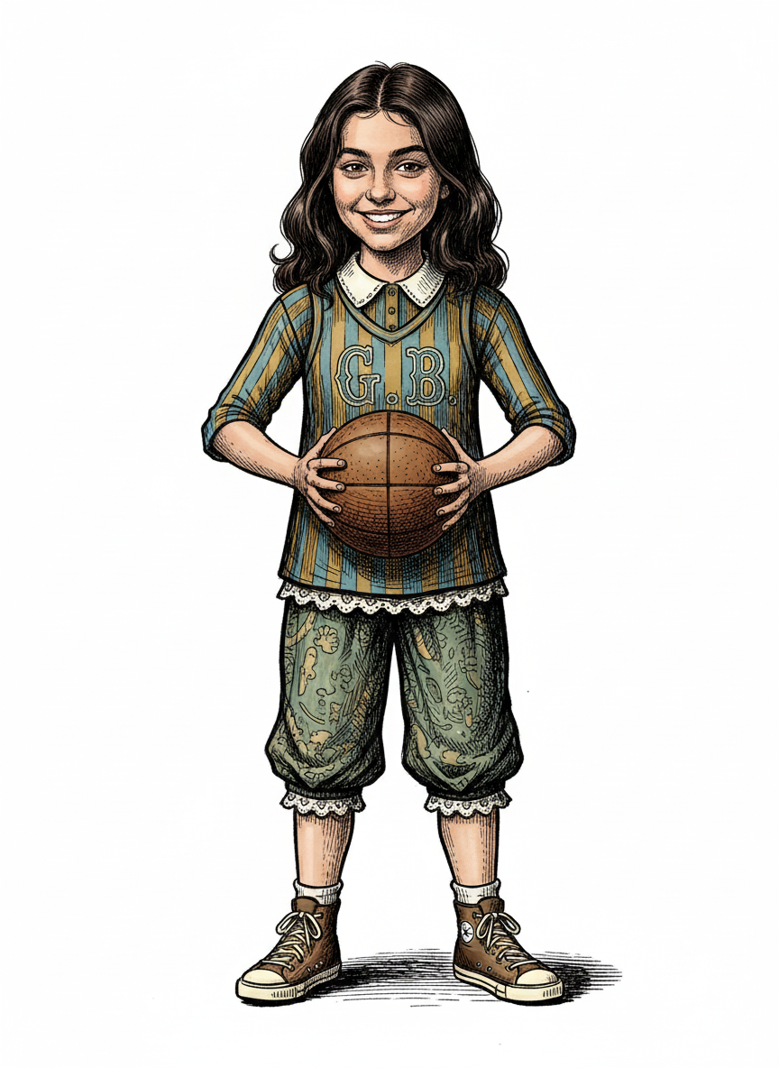 Gabby the Baller - Victorian Illustration