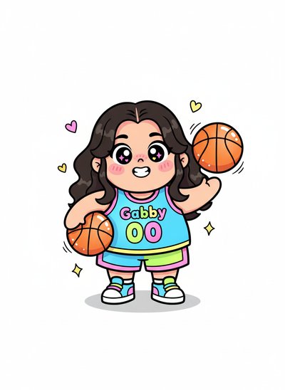 Gabriela's Hoop Dreams 🏀 - Kawaii Cute