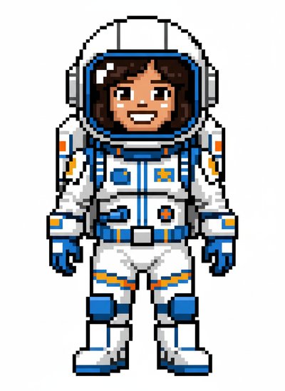 Gabriela's Galactic Adventure 🚀 - Pixel Art