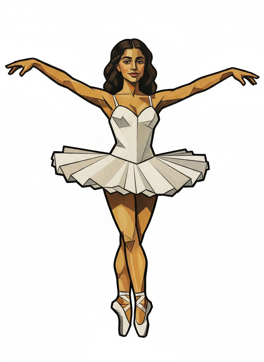 Balletina Gabriela - Cubist Painting