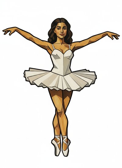 Gabriela's Ballet Dreams 💃 - Cubist Painting