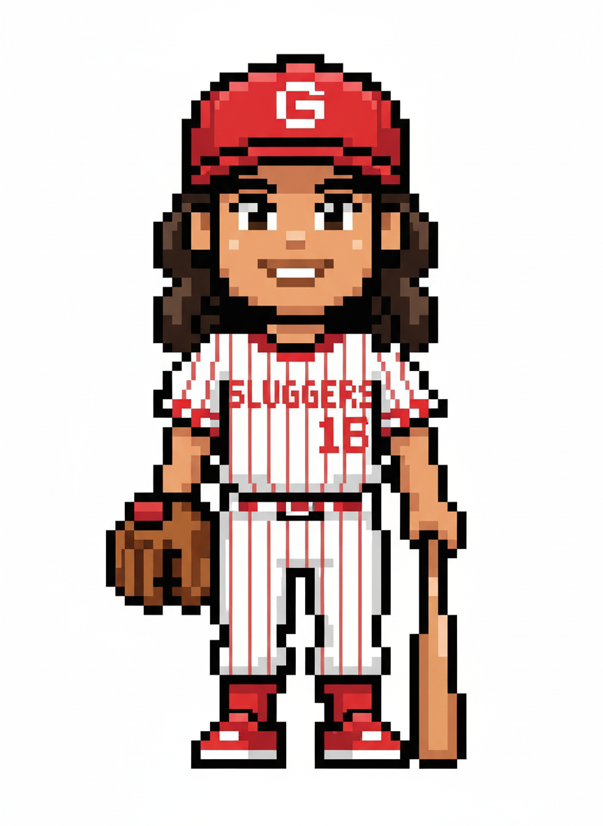 Gabriela the Slugger - Pixel Art