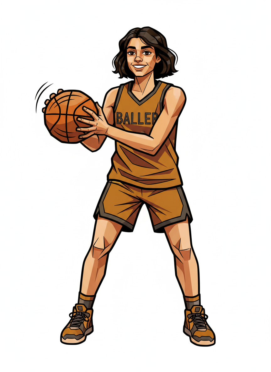 Gabby the Baller - Cubist Painting