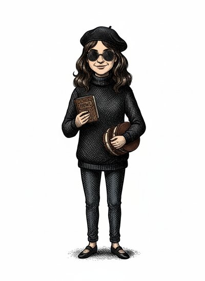 Gabriela's Beatnik Adventure 🎨 - Victorian Illustration