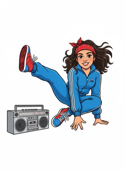 Gabriela's Breakdance Vibes 💃 - Classic Coloring Book