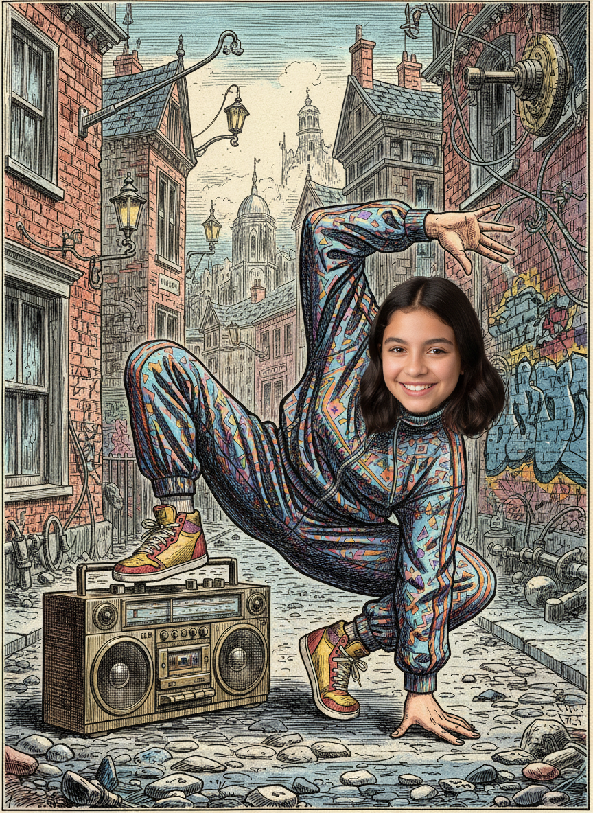 B-Girl Gabriela - Victorian Illustration
