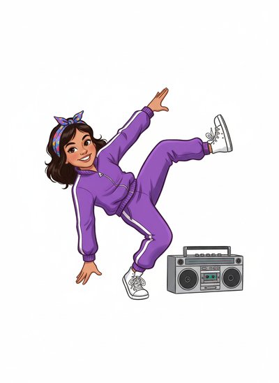 Gabriela's Breakdance Vibes 💃 - Vintage Storybook