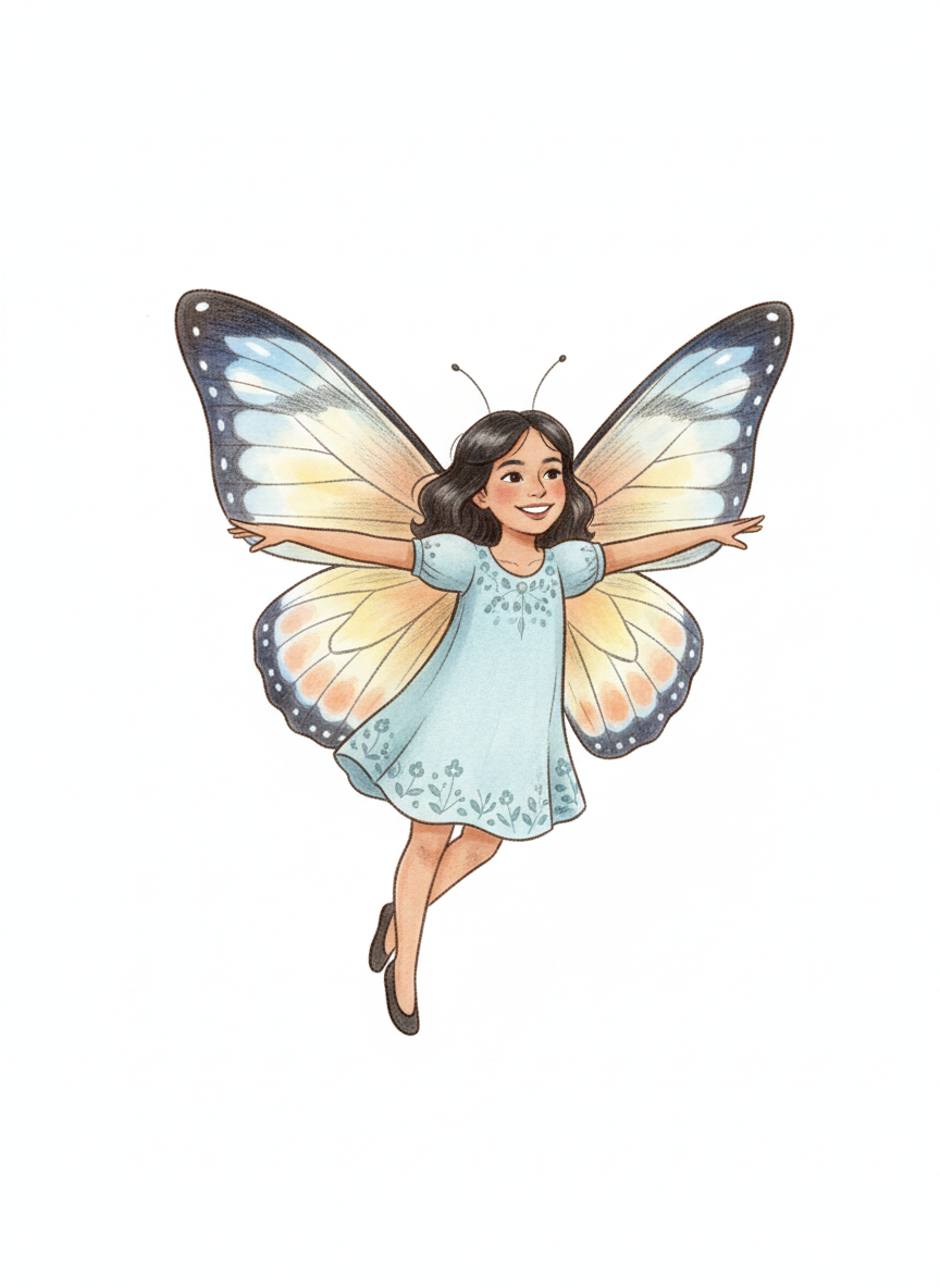 Gabi the Butterfly - Gentle Pencil