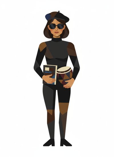 Gabriela's Beatnik Adventure 🎨 - Cubist Painting