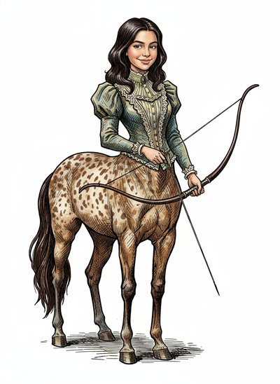 Gabriela's Centaur Adventure 🐎 - Victorian Illustration
