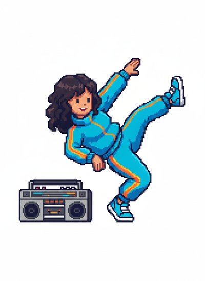 Gabriela's Breakdance Vibes 💃 - Pixel Art