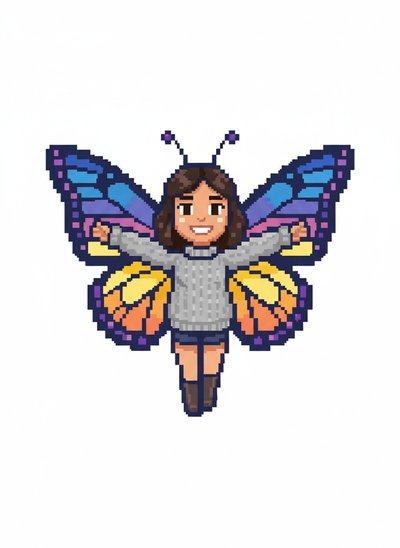 Gabriela's Butterfly Adventure 🦋 - Pixel Art