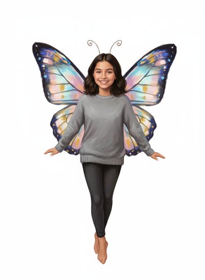 Gabriela's Butterfly Adventure 🦋 - Impressionist Painting