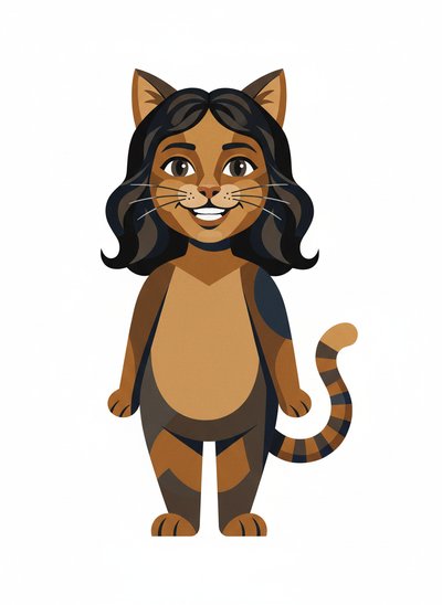 Gabriela's Purrfect Adventure 🐾 - Cubist Painting