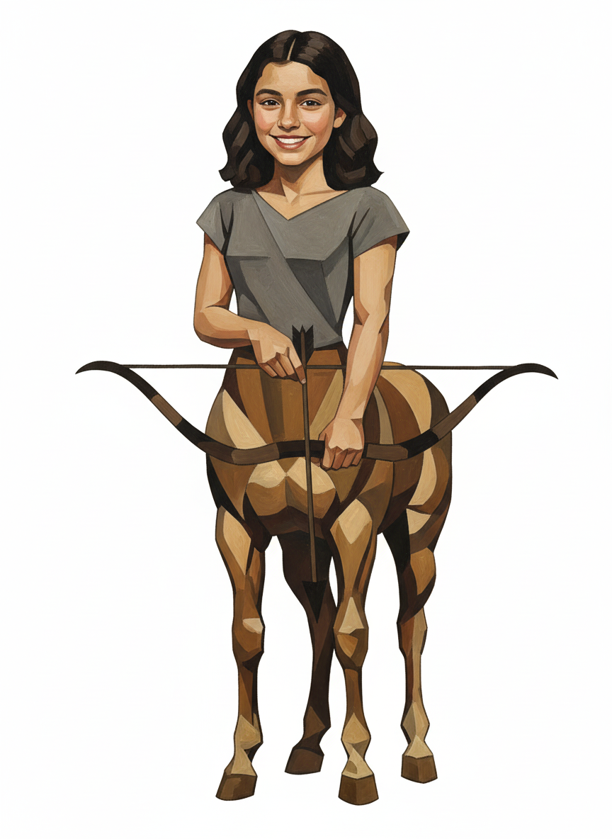 Gabriela the Centaur - Cubist Painting