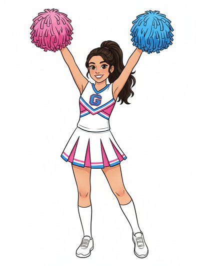 Cheerleader Vibes with Gabriela 🎉 - Classic Coloring Book