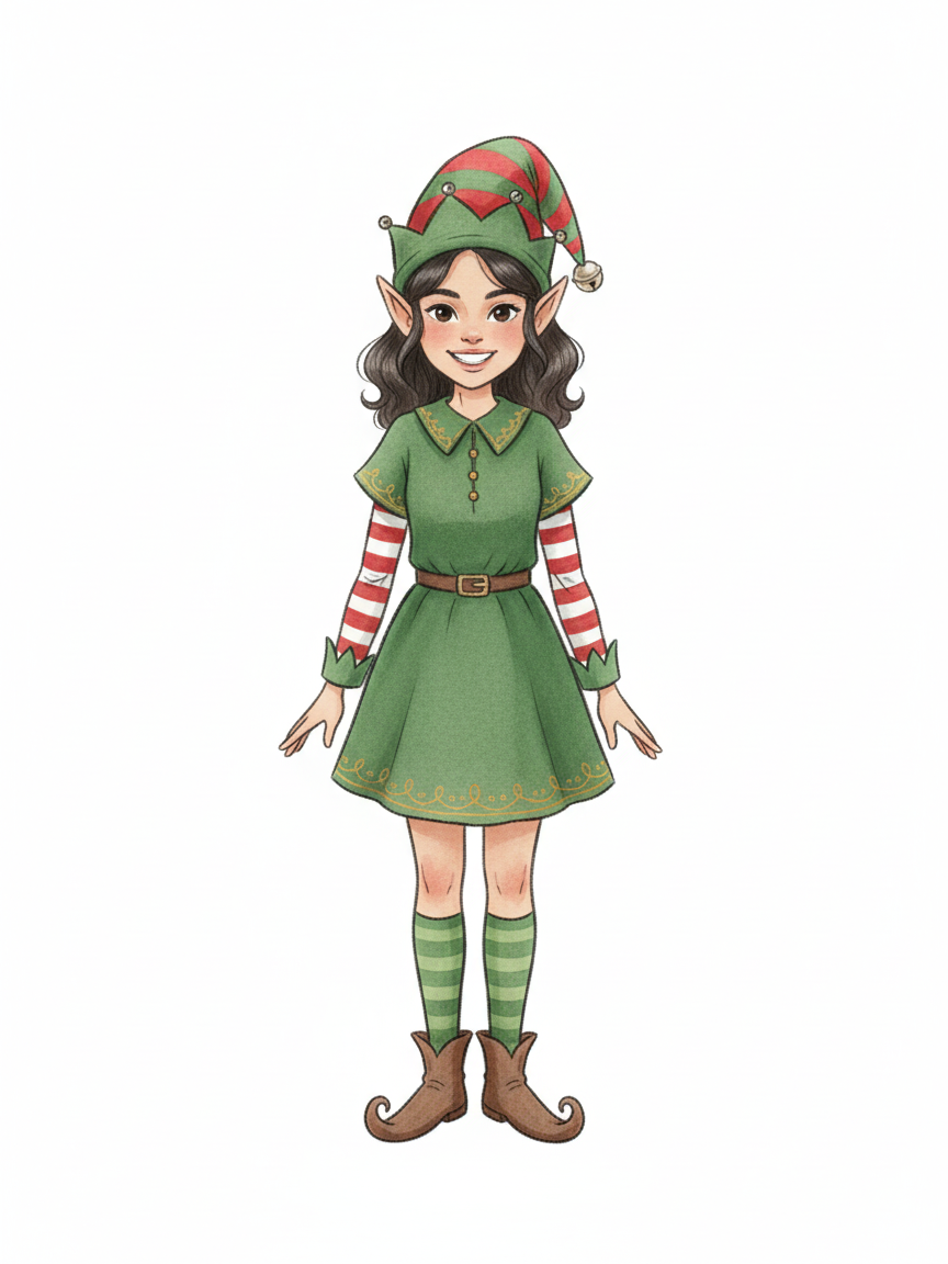 Gabriela the Festive Elf - Gentle Pencil