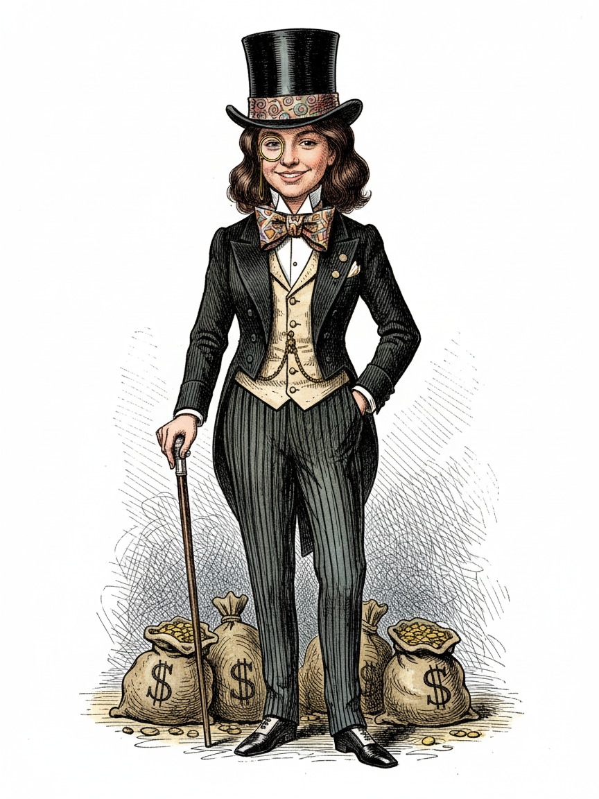 Gabriela the Glamour Millionaire - Victorian Illustration