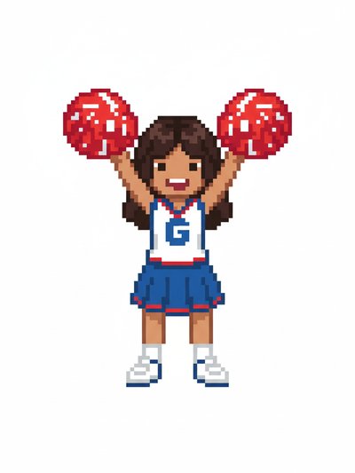 Cheerleader Vibes with Gabriela 🎉 - Pixel Art
