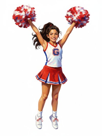 Cheerleader Vibes with Gabriela 🎉 - Impressionist Painting
