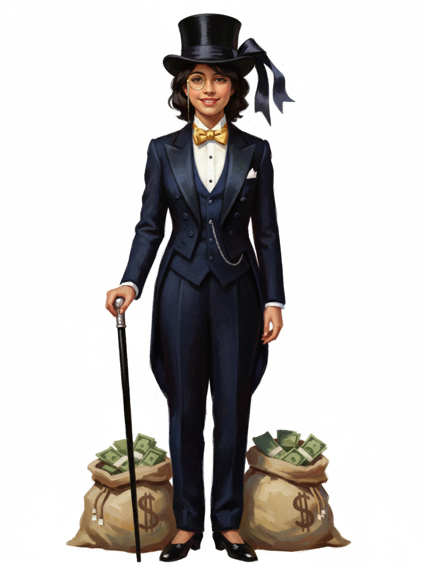 Gabriela the Glamour Millionaire - Impressionist Painting