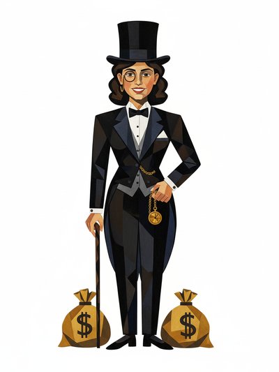 Gabriela's Millionaire Magic 💰 - Cubist Painting