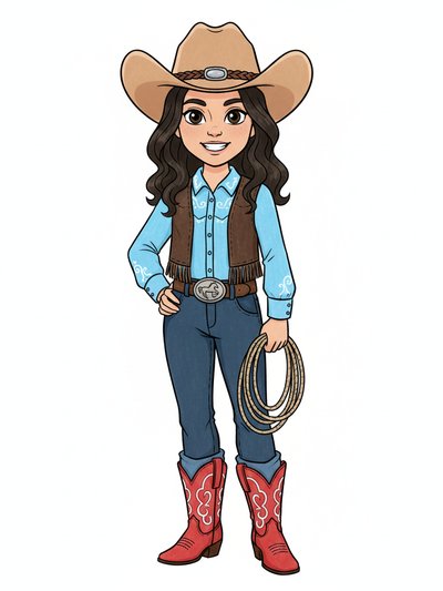 Gabriela's Cowgirl Chronicles 🤠 - Classic Coloring Book