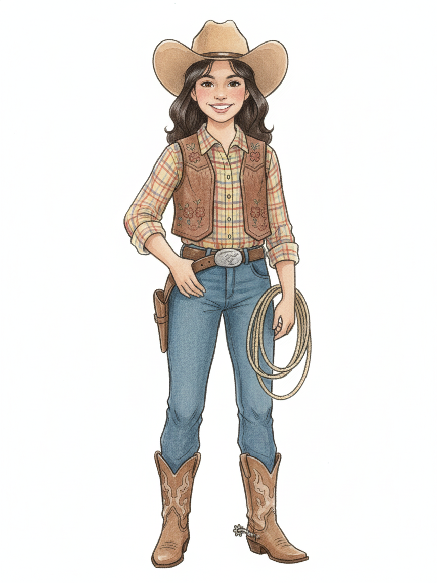 Cowgirl Gabriela - Gentle Pencil