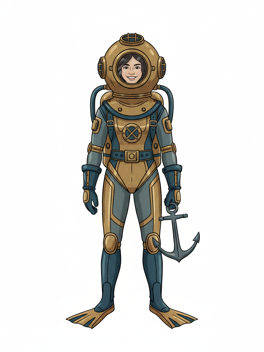 Diver Gabriela - Minimalist