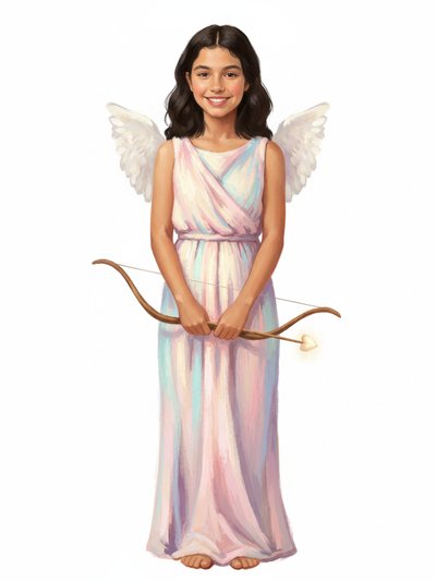 Gabriela's Cupid Adventure 💘 - Impressionist Painting