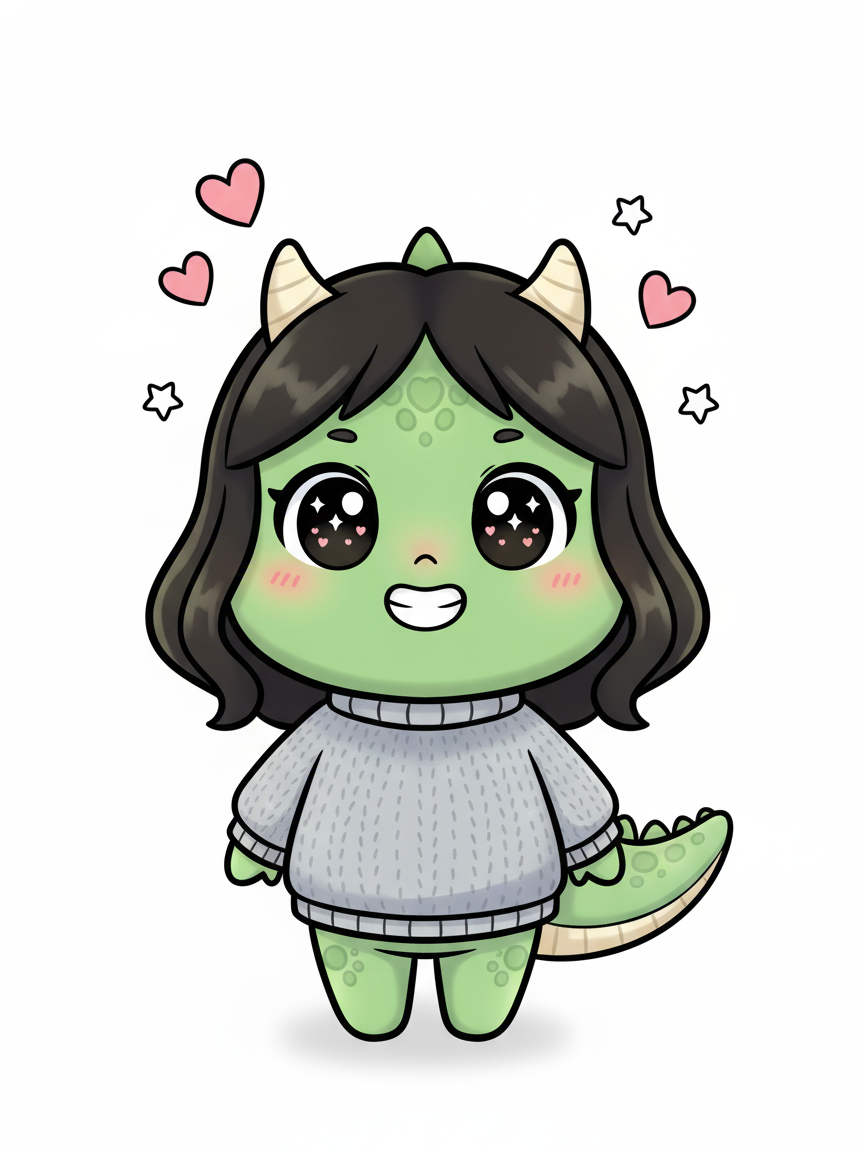 Gabriela the Dino - Kawaii Cute