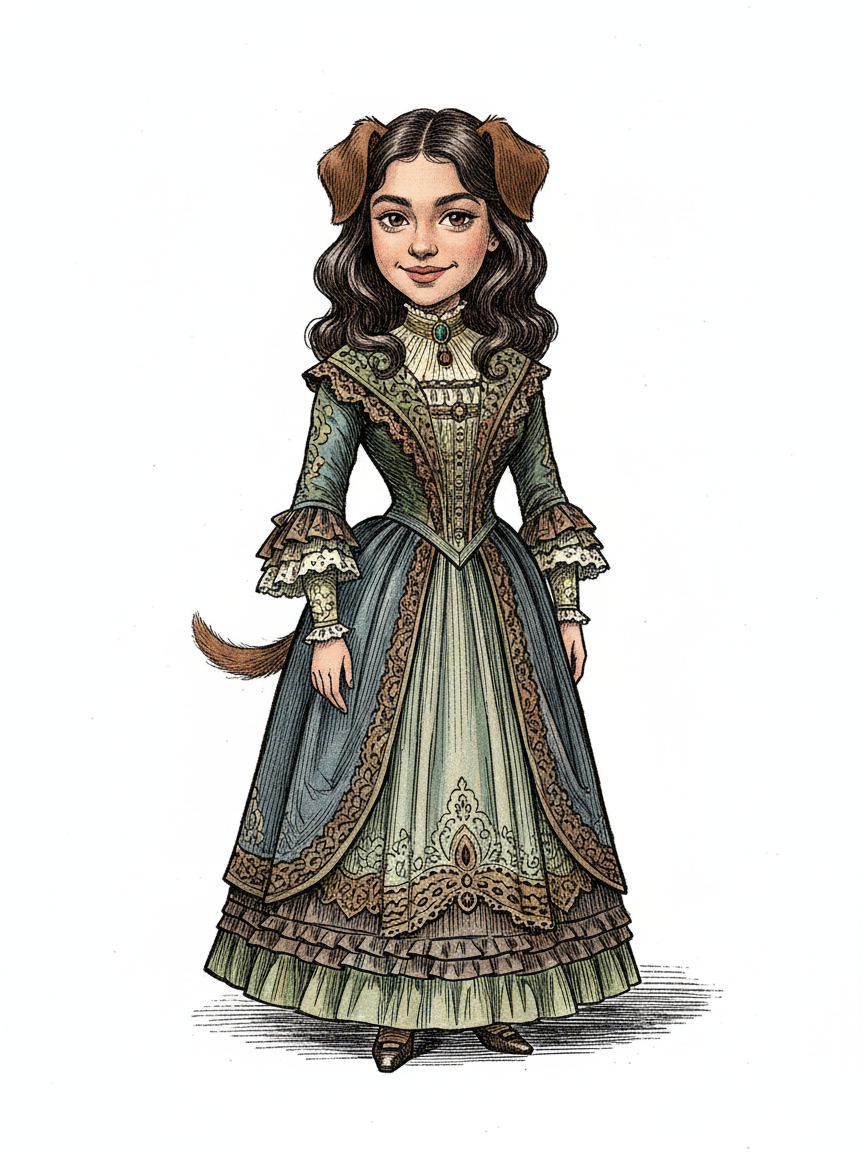 Gabi the Pup - Victorian Illustration