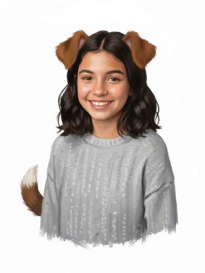 Gabriela's Pawsome Adventure 🐾 - Impressionist Painting