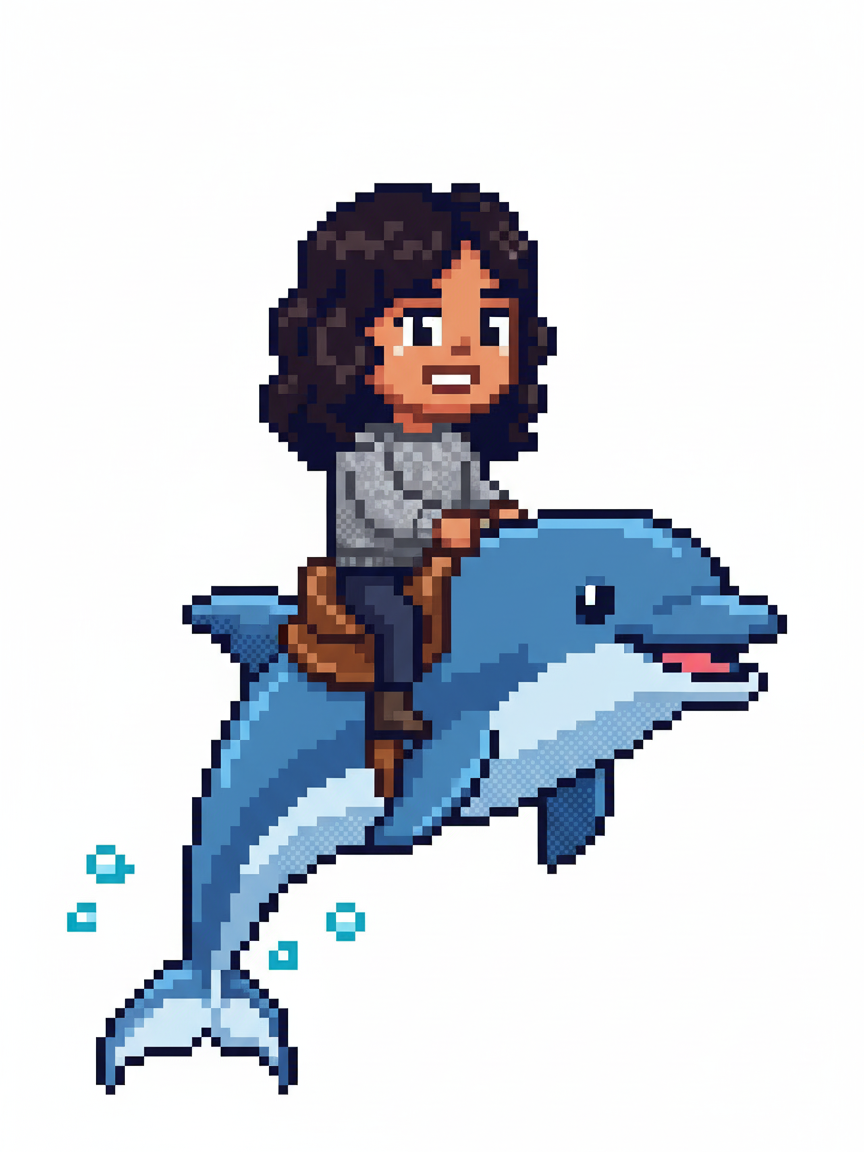 Dolphin Gabriela - Pixel Art