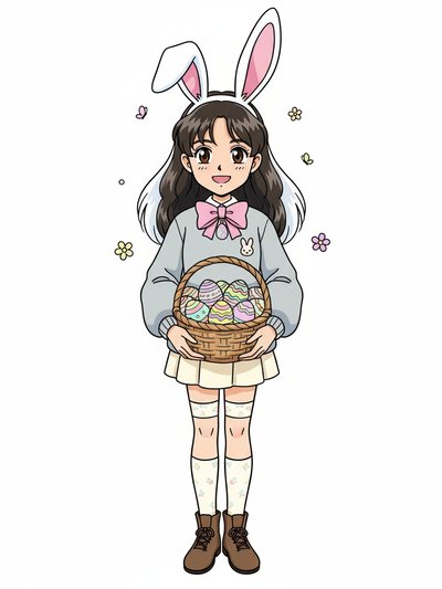 Gabriela's Easter Bunny Vibes 🐰 - Classic Anime