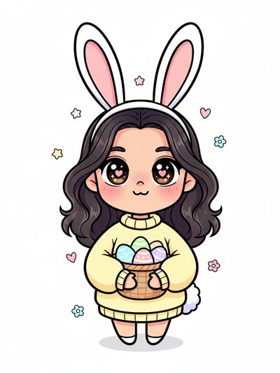 Gabriela's Easter Bunny Vibes 🐰 - Kawaii Cute