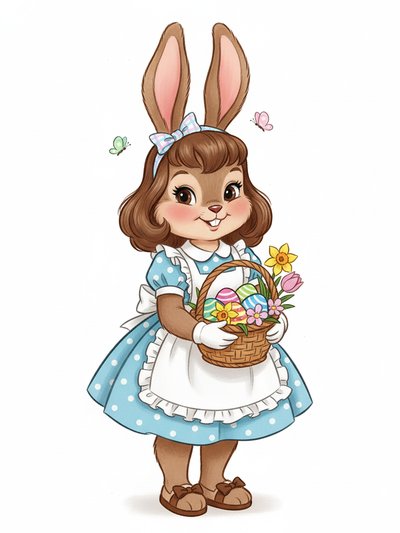 Gabriela's Easter Bunny Vibes 🐰 - Vintage Storybook